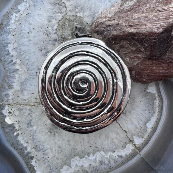 Sterling Silver Electroform Spiral Fashion Ring For Women, Taxco Mexico - Picture 2 of 10